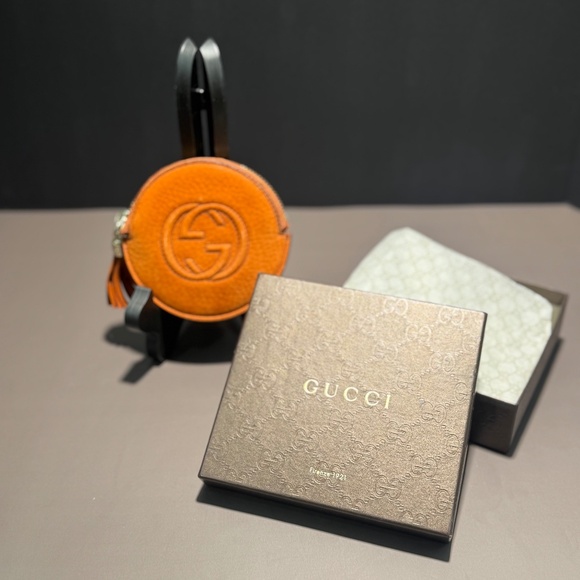 GUCCI Soho Disco Interlocking G Nubuck Zip Around Coin Purse~NWOT Comes w/COA - Picture 1 of 9